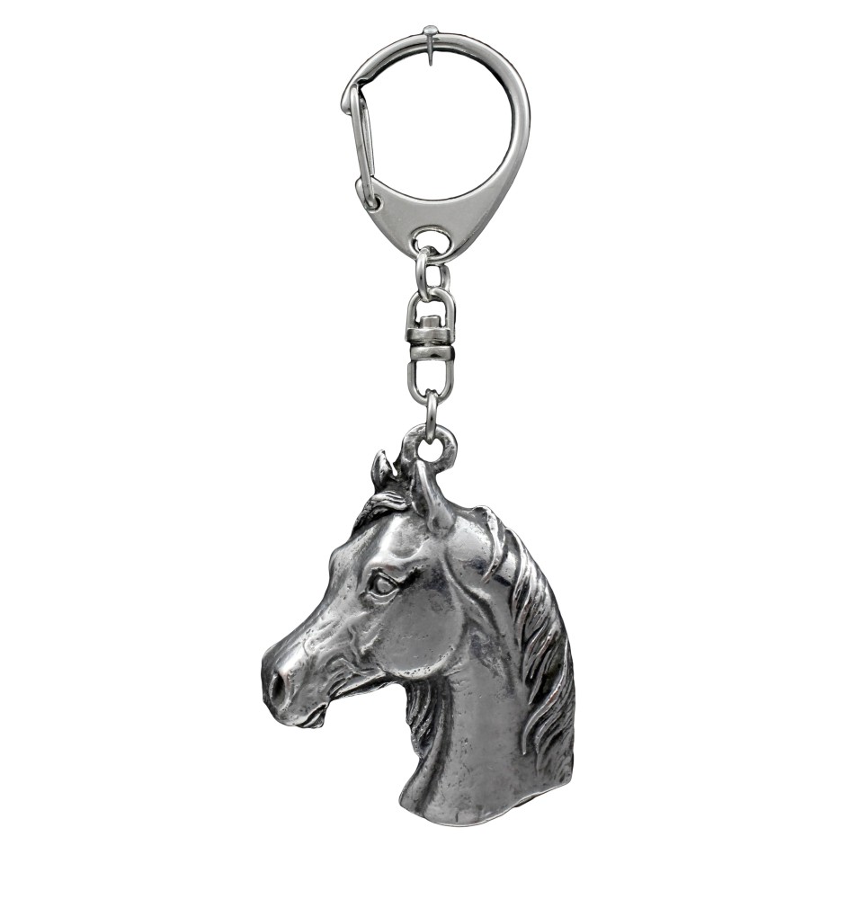 Cheval d'élevage australien - porte-clés argenté, décoration de sac à main, pendentif de sac à dos par Art-Dog
