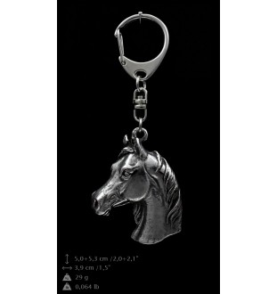 Cheval d'élevage australien - porte-clés argenté, décoration de sac à main, pendentif de sac à dos par Art-Dog