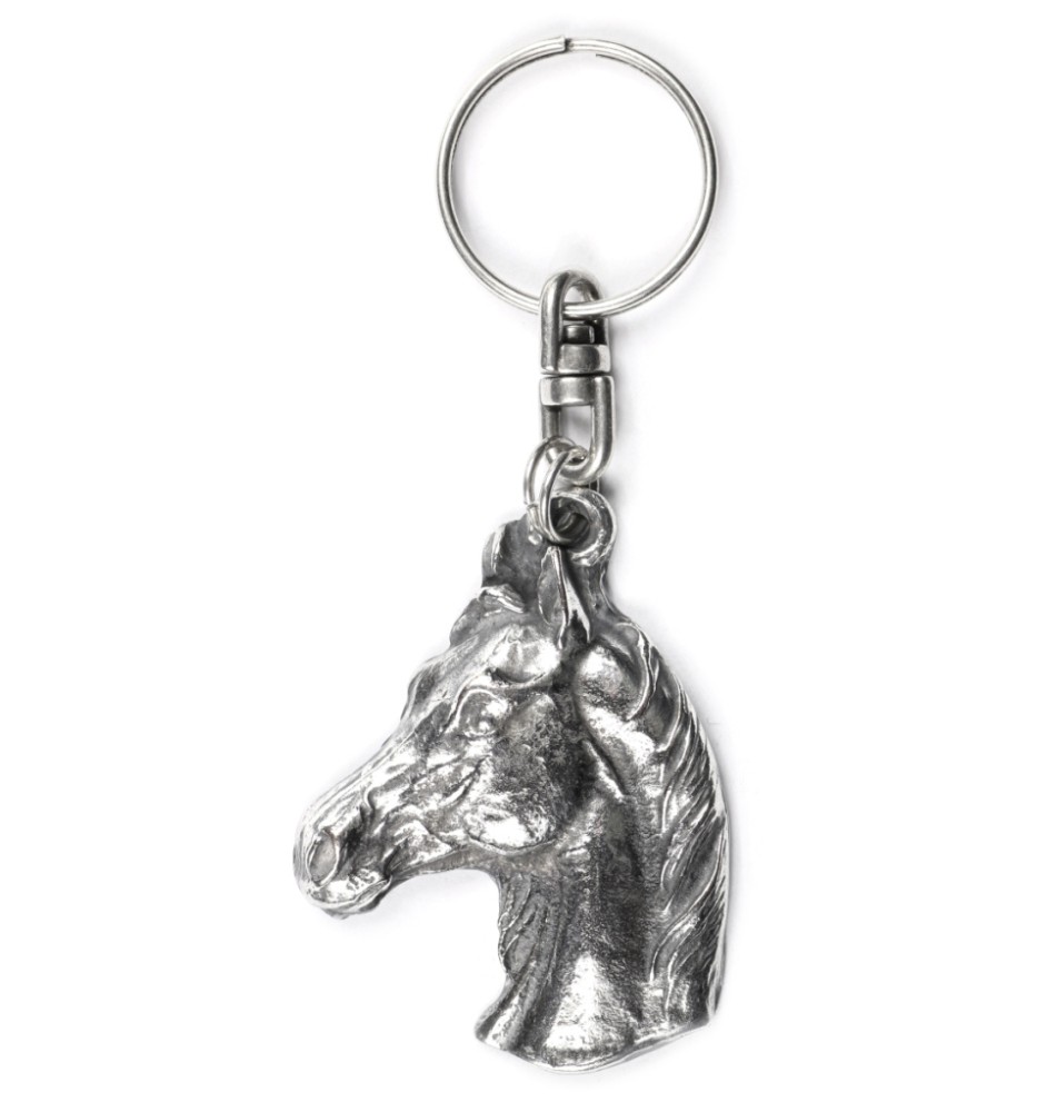 Koń czystej krwi arabskiej brelok do kluczy posrebrzany Art-Dog