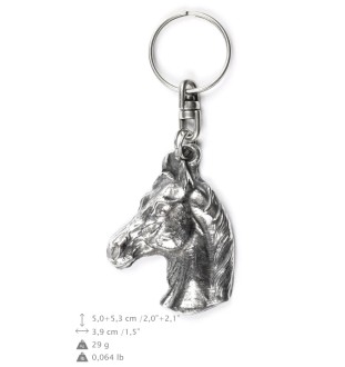 Australian Stock Horse - silver-plated key ring, handbag decoration, backpack pendant by Art-Dog
