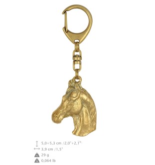 Cheval d'élevage australien - Porte-clés doré avec cheval, décoration de sac à main, accessoire de luxe de la marque Art-Dog