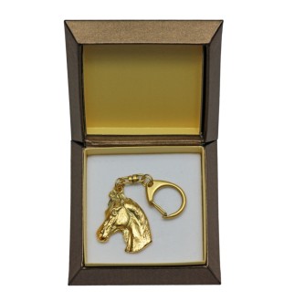 Australian Stock Horse - Gilded key ring with horse, handbag decoration, luxury accessory by Art-Dog brand