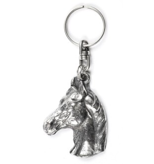 Cheval d'élevage australien - porte-clés argenté avec un cheval dans une boîte décorative, décoration de sac à main, pendentif pour sac à dos de la marque Art-Dog