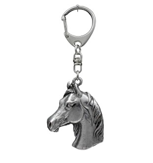Australian Stock Horse Silver-plated keychain with a horse in a gift box, handbag ornament, backpack pendant by Art-Dog