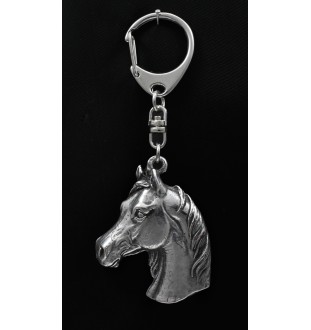 Cheval d'élevage australien - porte-clés argenté avec un cheval dans une boîte cadeau, décoration de sac à main, pendentif pour sac à dos de la marque Art-Dog