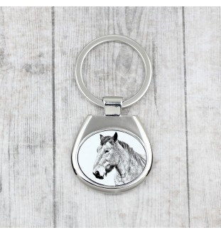 Cheval des Ardennes - porte-clés avec un cheval, porte-clés imprimé, breloque personnalisée de la marque Art-Dog