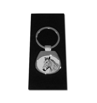 Cheval des Ardennes - porte-clés avec un cheval, porte-clés imprimé, breloque personnalisée de la marque Art-Dog