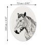 Cheval des Ardennes - une plaque commémorative avec une photo de cheval, une plaque funéraire avec une impression, une plaque ovale personnalisée de la marque Art-Dog