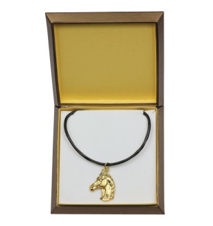 Koń czystej krwi arabskiej naszyjnik pozłocony w pudełku Art-Dog