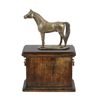 Australian Stock Horse - urn for horse ashes, urn with a statuette, elegant urn with a horse from the Art-Dog brand