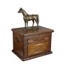 Australian Stock Horse - urn for horse ashes with a statuette, personalized urn with engraving, large box for horse ashes from the Art-Dog brand
