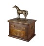 Australian Stock Horse - urn for horse ashes with a statuette, personalized urn with engraving, large box for horse ashes from the Art-Dog brand