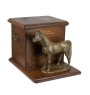 Cheval d'élevage australien - urne pour cendres de cheval avec statuette, urne personnalisée avec gravure, grande boîte pour cendres de cheval de la marque Art-Dog