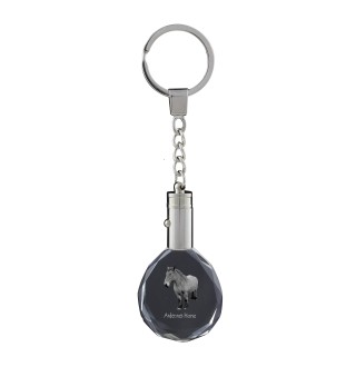 Cheval des Ardennes - pendant with a picture of a horse, crystal key ring in a gift box, unique gift by Art-Dog brand