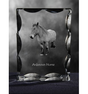Ardennes Horse - kryształ ze zdjęciem konia, szklana statuetka ze zdjęciem, wyjątkowa ramka ze zdjęciem marki Art-Dog
