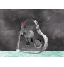 Ardennes Horse - crystal clock with a picture of a horse, heart-shaped shelf clock, personalized standing clock by Art-Dog brand