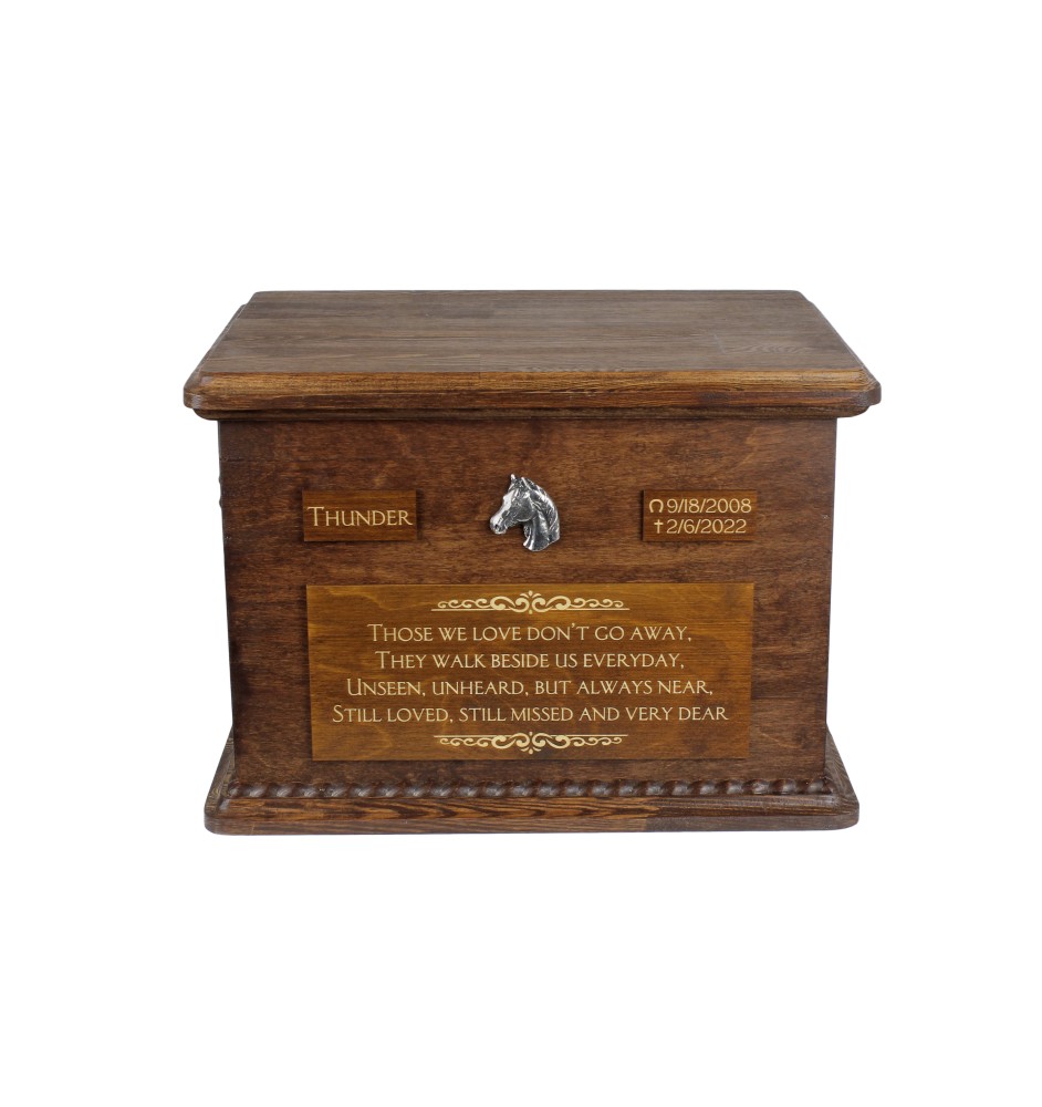 Cheval d'élevage australien - urne pour cendres de cheval, urne personnalisée avec gravure, grande boîte pour cendres de cheval de la marque Art-Dog