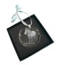 Cheval des Ardennes - boule de Noël en cristal avec une photo, photo de cheval dans le cristal, décoration personnalisée pour sapin de Noël de la marque Art-Dog