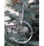 Cheval des Ardennes - boule de Noël en cristal avec une photo, photo de cheval dans le cristal, décoration personnalisée pour sapin de Noël de la marque Art-Dog