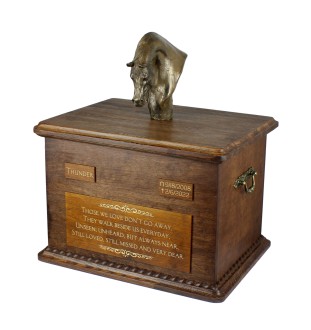 Cheval d'élevage australien I - urne pour cendres de cheval avec statuette, urne personnalisée avec gravure, grande boîte pour cendres de cheval de la marque Art-Dog
