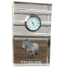 Ardennes Horse - glass clock with a photo, photo of a horse in crystal, personalized standing office clock by Art-Dog brand