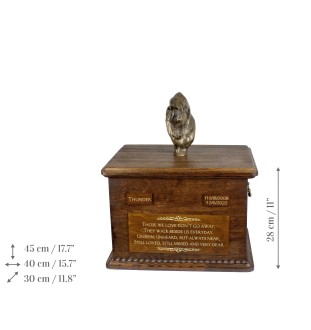 Australisches Zuchtpferd - Eine Urne für die Asche eines Pferdes mit einer Statue, personalisierte Urne mit Gravur, große Schachtel für Pferdeasche von der Marke Art-Dog.