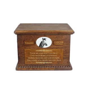 Arabisches Pferd Urn für Pferdeasche, personalisierte Urne mit Foto, große Box für Pferdeasche von der Marke Art-Dog