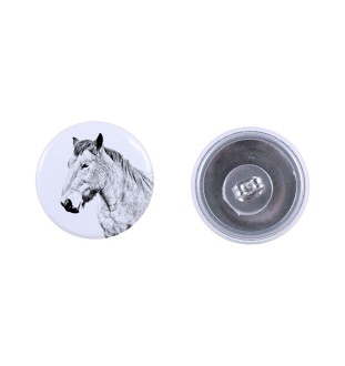 Cheval des Ardennes - boucles d'oreilles votre photo, fait main, bijoux fabriqués à la main de la marque Art-Dog