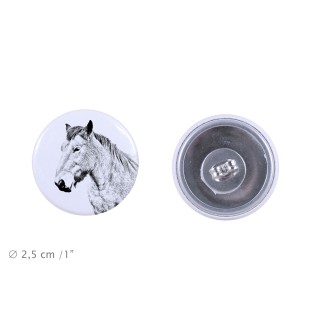 Koń ardeński kolczyki z koniem mały Art-Dog