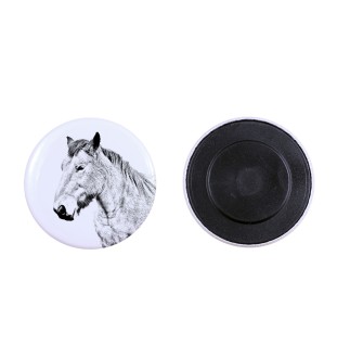 Cheval des Ardennes - aimant avec cheval, empreinte exceptionnelle de cheval de la marque Art-Dog