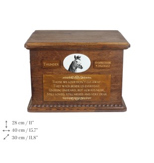 Cheval arabe - urne pour les cendres d'un cheval, urne personnalisée avec une photo, grande boîte pour les cendres de cheval de la marque Art-Dog