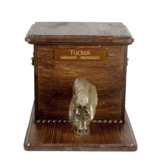 Australisches Zuchtpferd I "Urn for horse ashes, personalized urn with a horse bust, large box for horse ashes by Art-Dog"   "Urne für Pferdeasche, personalisierte Urne mit einem Pferdebüste, große Bo