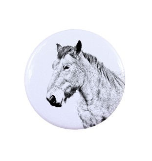 Ardennes Horse - collector's ring with a horse portrait, handmade product, Art-Dog brand