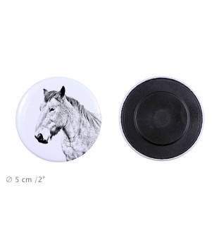 Ardenner Pferd - Magnet mit Pferd, ein einzigartiges Abdruck des Pferdes der Marke Art-Dog