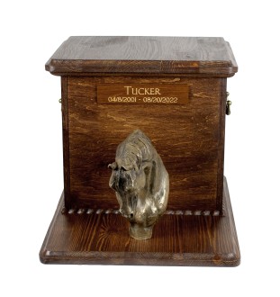 Australisches Zuchtpferd "Urn for horse ashes, personalized urn with a horse bust, large box for horse ashes by Art-Dog"   "Urne für Pferdeasche, personalisierte Urne mit einem Pferdebüste, große Box