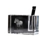 Ardennes Horse - Pen stand, crystal organiser with picture of a horse, unique desk decoration by Art-Dog brand