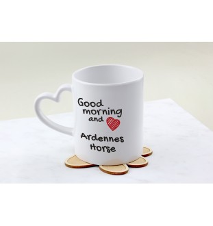Koń ardeński kubek z koniem good morning serce Art-Dog
