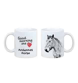 Ardenner Pferd - Tasse mit Hund, personalisierte Tasse mit Druck, klassisches Geschenk für jeden von der Marke Art-Dog.