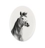 Cheval arabe - une plaque commémorative avec une photo de cheval, une plaque funéraire avec une impression, une plaque ovale personnalisée de la marque Art-Dog