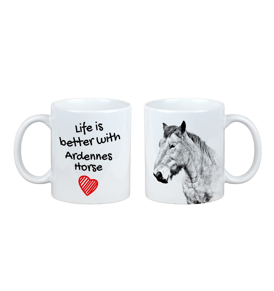 Ardennes Horse - mug with a horse, mug with a photo, personalized gift from the Art-Dog brand