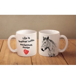 Ardennes Horse - mug with a horse, mug with a photo, personalized gift from the Art-Dog brand