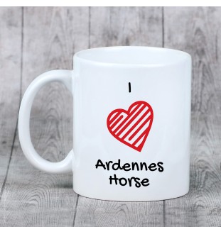 Cheval des Ardennes - tasse avec un cheval, une tasse charmante avec une illustration, un cadeau avec votre photo de la marque Art-Dog