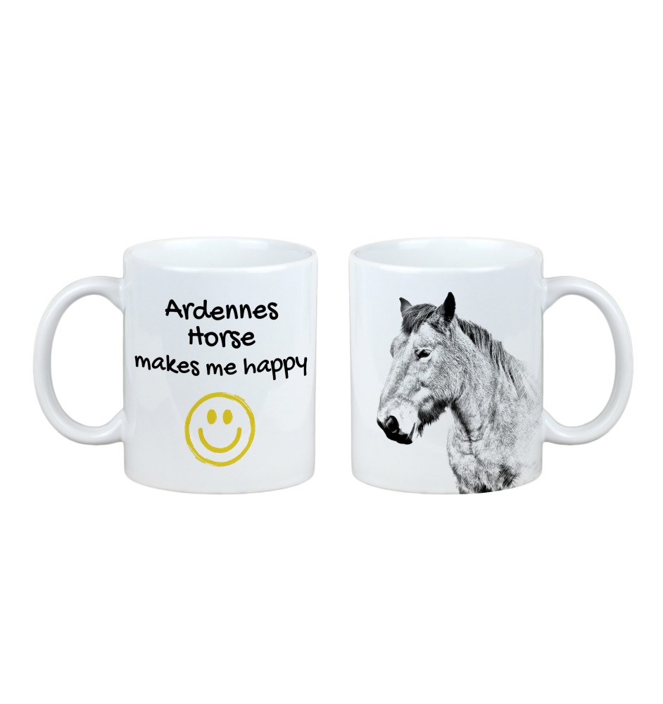 Ardennes Horse - cup with a horse, a cheerful cup for a dog lover, a personalized gift from the Art-Dog brand