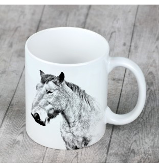 Ardennes Horse - cup with a horse, a cheerful cup for a dog lover, a personalized gift from the Art-Dog brand