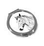 Cheval des Ardennes - miroir de poche avec cheval, miroir personnalisé pour sac à main, miroir compact avec impression de la marque Art-Dog