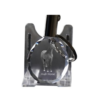 Cheval arabe - pendant with a picture of a horse, crystal key ring in a gift box, unique gift by Art-Dog brand
