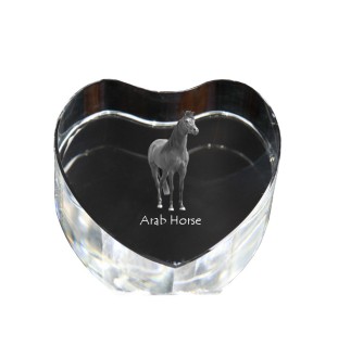 Arab Horse - a photo of a horse in crystal, a crystal heart, a unique frame with a photo from the Art-Dog brand