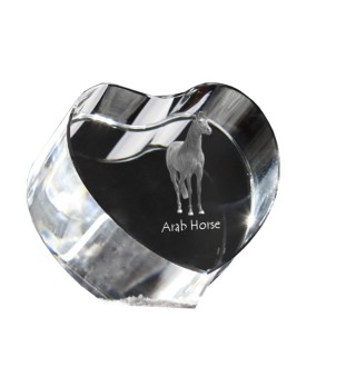 Arab Horse - a photo of a horse in crystal, a crystal heart, a unique frame with a photo from the Art-Dog brand