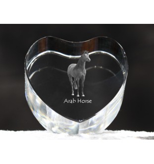 Arab Horse - a photo of a horse in crystal, a crystal heart, a unique frame with a photo from the Art-Dog brand