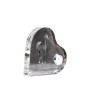 Arab Horse - crystal clock with a picture of a horse, heart-shaped shelf clock, personalized standing clock by Art-Dog brand